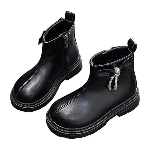 IWIHMIV Winter Boots for Kids Toddler Ankle Boots Girls Snow Boots Girls Winter Shoes Warm Shoes with Cute Bow for Toddlers2