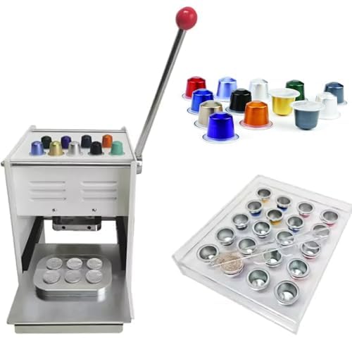 Máquina de sellado manual de cápsulas de café, sellador versátil para cápsulas de 37 mm, ideal para uso doméstico y cafetería