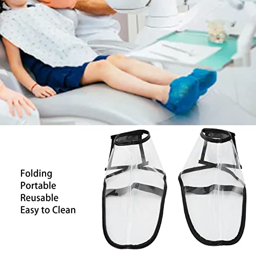 Folding Barber Shoes Cover,ANGGREK Barber Shoes Cover Salon Hairdressing Shoes Cover Transparent Shoes Cover for Massage Stores Spas(M)