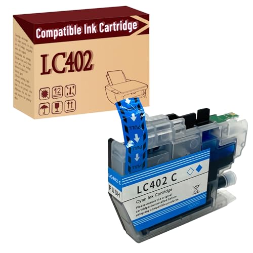 Compatible LC402XL 402XL Ink Cartridge Replacement for Brother MFC-J5340DW MFC-J6740DW MFC-J6540DW MFC-J6940DW Printer Large Capacity Cyan -  KSJWUH0003100, KSJWUH0003100