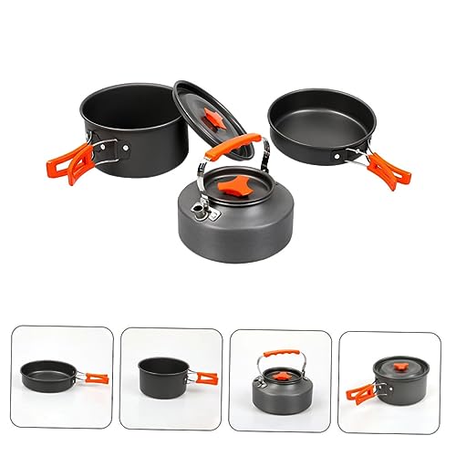WHAMVOX Outdoor Camping Cookware Set Portable Person Picnic Pots and Pans for Hiking Lightweight and Easy to Clean Cookware Kit for Camping and Outdoor Cooking - Image 4
