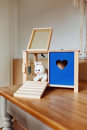 small Foot Hasenstall, aus Holz, mit Zubehör, ideal für aktives Rollenspiel, besonders für Hasenliebhaber, 5793