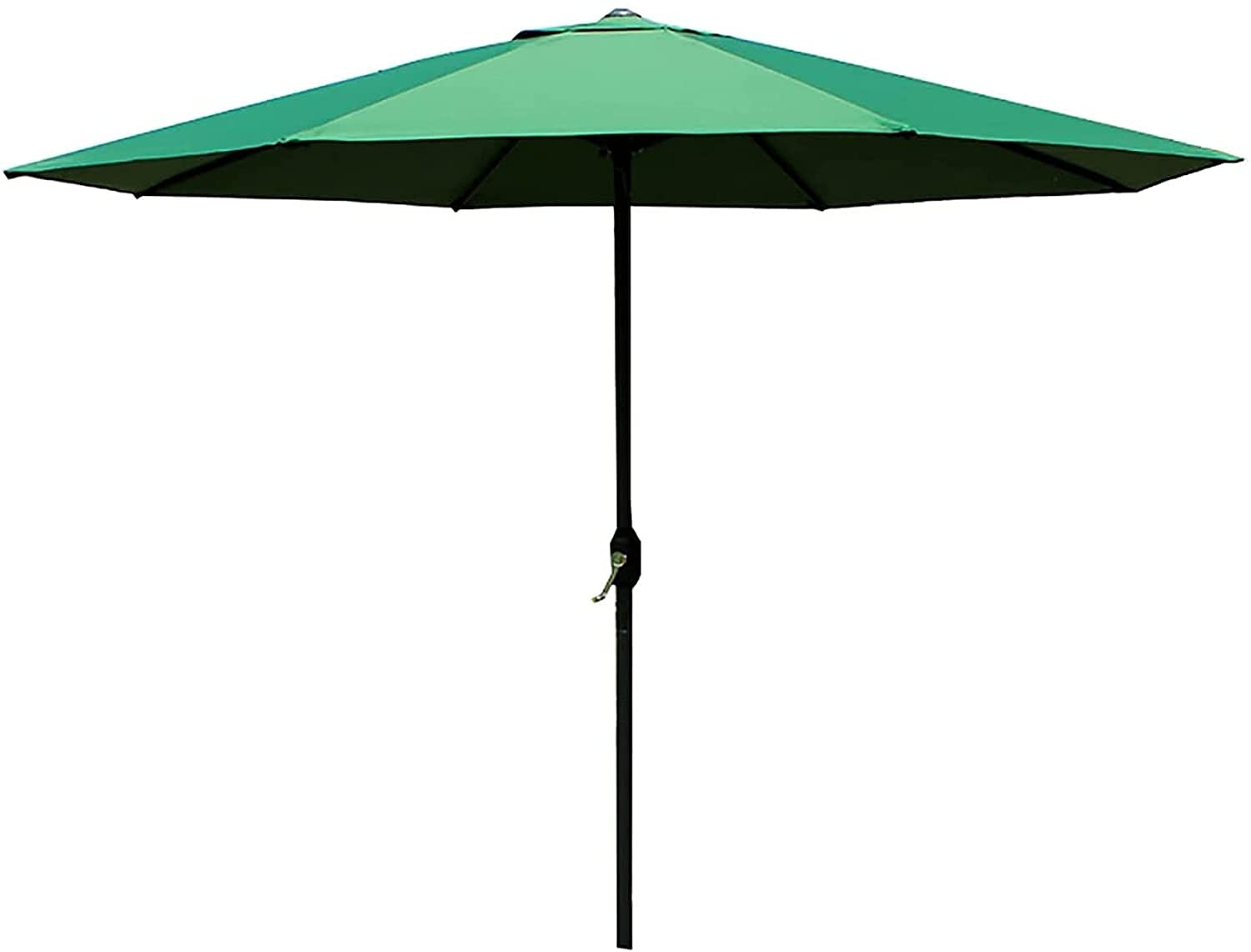 JOMRTS Round Patio Outdoor Garden Umbrella,Crank Handle for Family Beach Barbecue Bar Camping Balcony Parasols (Green 2.5x2.7m)