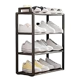Aufbewahrungs-Organizer: Vierschichtiges Standregal, 120 cm, Schrankregal, atmungsaktive Lagerung auf mehreren Ebenen, Schuh-Organizer, schwarz, siehe die Beschreibung, Siehe Beschreibung
