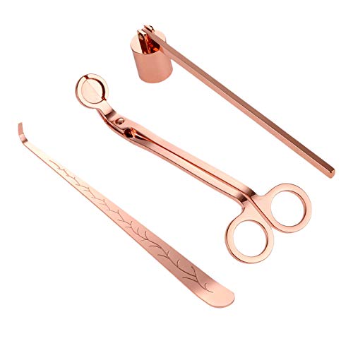 homozy 3 Unidades de aço Inoxidável para Velas Cortador de Pavios para Lamínulas de óleo E Tesoura C