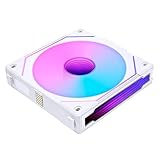 LIANLI ケースファン 「UNI FAN」シリーズ UNI FAN SL-INFINITY REVERSE BLADE 120 ホワイト ブレード反転モデル デイジーチェーン リバーシブルケーブルモジュール インフィニティーミラー搭載 日本正規代理店品