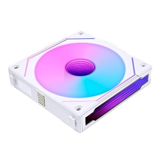 Lian Li UNI Fan SL-Infinity 120 Reverse Blade-Single Pack-ARGB Fan-Daisy-Chain Design-Infinity Mirror-Cable Management-Customizable Lighting Effects-White-(UF-RSLIN120-1W)