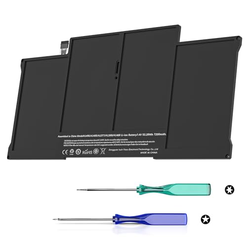 HEHALOTU A1466 Laptop Battery Replacement for MacBook Air 13 inch A1466 (Mid 2012,Mid 2013,Early 2014, Early 2015,2017) A1369(Late 2010,Mid 2011 Version) fits A1496 A1405 A1377 [Upgraded 3.0] 7200mAh