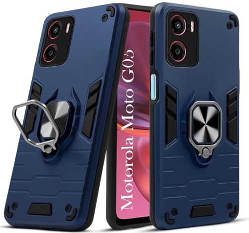 Image of AIBEX Armor Back Cover Compatible for Motorola G05| Rugged Shockproof Case with Ring Holder & Kickstand | Military-Grade Protection | Magnetic Car Mount Compatible
