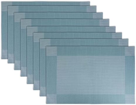 Table Placemats Set Of 8, Heat Resistant Place Mats Fabric Placemats, Washable /Non Slip Pvc Table Mats For Kitchen Indoor Outdoor Dining Restaurant Home, 46cm X 33cm X 29cm