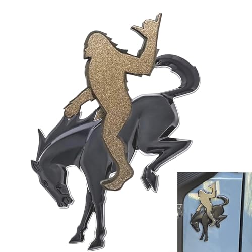 Accesorio SUV de portón trasero: emblema 3D de 3x4 pulgadas estilo juego de caballo para Bronco