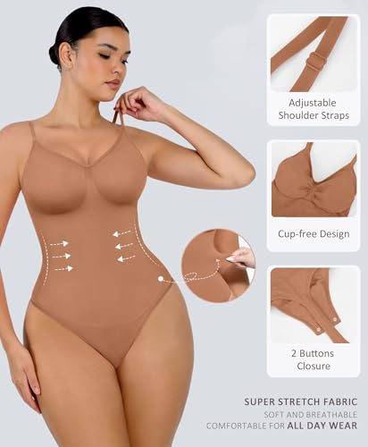 Image of FeelinGirl Shapewear Bodysuit Tummy Control for Women Seamless Body Shaper