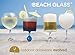 The Beach Glass - Original Floating Wine Glass - Acrylic and Shatterproof Beer, Cocktail, Drinking Cups for Pool, Beach, Camping and Outdoor Picnic Use - SINGLE 12 Ounce (Sunrise Orange)