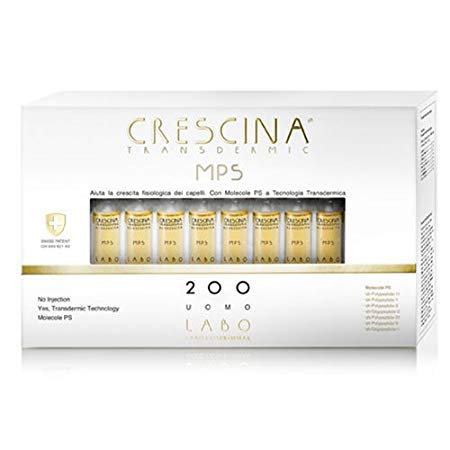 LABO CRESCINA TRANSDERMIC MPS RI-CRESCITA 200 Anticaduta Capelli Uomo 40 Fiale