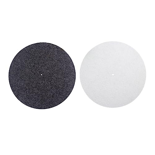 Yardwe 2Pcs Wool Record Player Mat Premium Protective Mats for Phonograph and Turntable Durable Comfortable Easy to Install present for Music Lovers