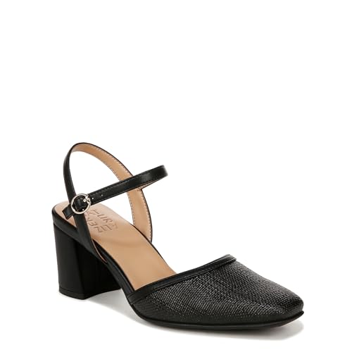 Naturalizer Women's Wave Ankle Strap Closed Toe Heeled Dress Shoe