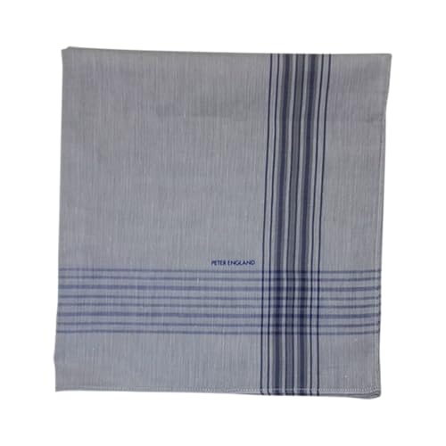 Image of Peter England Men's Cotton Pastel Handkerchief (Multicolour)- Pack of 3