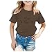 Toddler Graphic Tees Spring and Autumn New Fashionable Cute Print Comfortable Version of The Girls (Coffee, 3-4 Years)