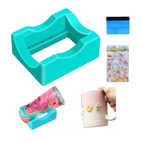 Cup Cradle for Crafting Tumbler Small Silicone Cup Cradle Cup Holder with Built-in Slot Use to Apply Vinyl Decals for Tumblers Anti-Skidding 2 Angle Supports Tumbler Cradle for Epoxy