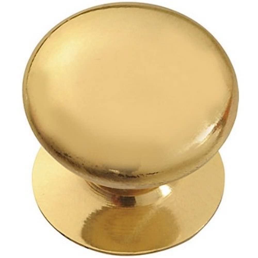 Merriway BH02553 Victorian Cupboard Cabinet Door Knob, 19mm (3/4 inch)- Polished Brass