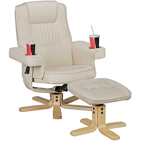 FineBuy Fernsehsessel mit Getränkehalter | TV Sessel drehbar Cover