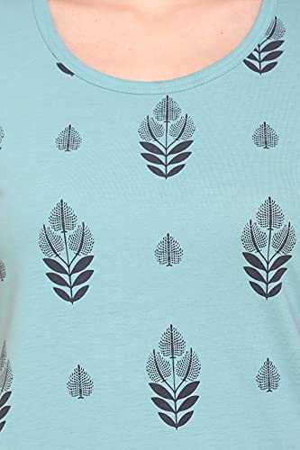 Image of In Love Women's Printed Cotton Plus Size Longline T-Shirt Half Sleeve with Pockets Pack of 2