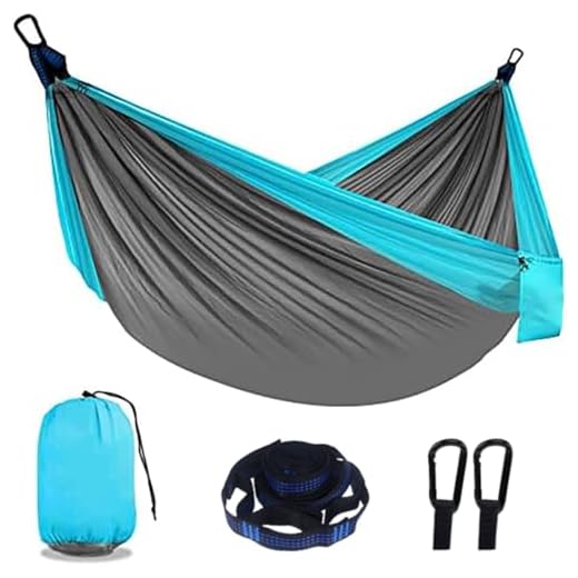 Rede De Dormir Camping Duplo Grande, Descanso Casal Portátil Dobrável Rede de Árvore Acampamento com Alças de Árvore Fortes Ganchos Saco de Armazenament