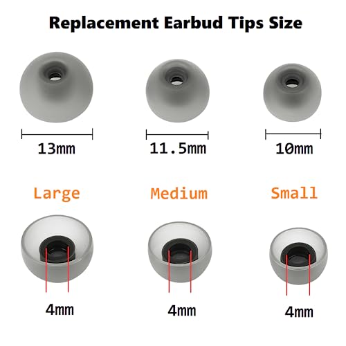 Cyadci Replacement Ear Tips Silicone Earbuds Replacement Tips 6 Pairs Replacement Earbud Tips Compatible With Samsung Galaxy Buds 2 / Galaxy Buds Plus,Fit In The Charge Case thumb #1