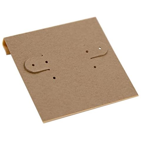 JewelrySupply Hanging Earring Card - Kraft Paper 2x2 (Package of 100) Cover