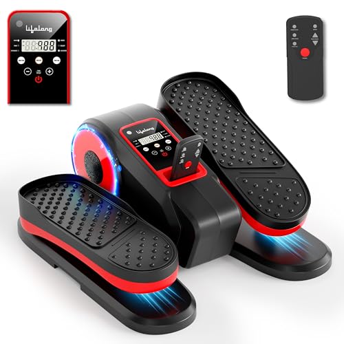 Image of Lifelong Under Desk Elliptical Machine | Quiet & Portable Seated Pedal Exerciser | 12 Adjustable Speeds, LCD Display & Remote Control | Low-Impact Leg Exerciser for Home, Office & Rehab