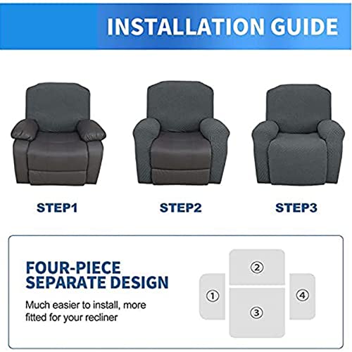 Funda para silla reclinable elástica grande protector de muebles suave 8