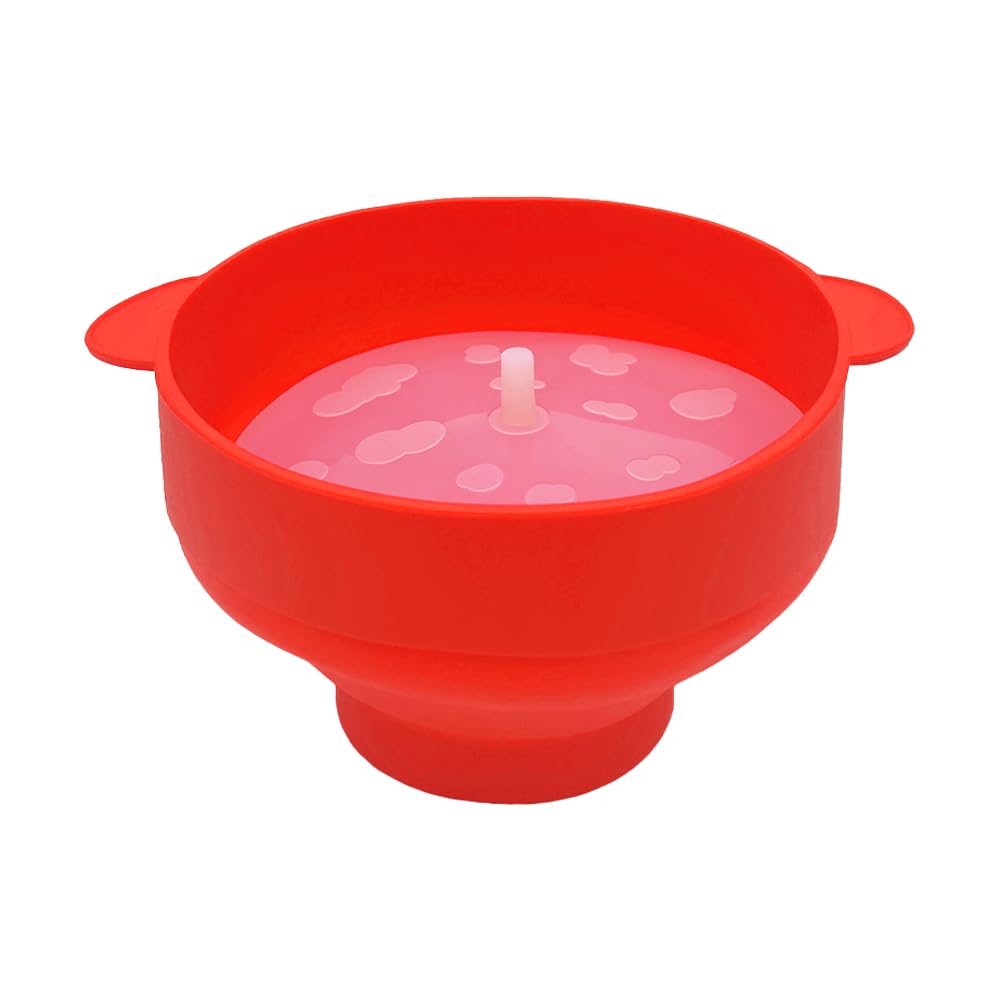 Muiltvoe Microwave Popcorn Maker Popcorn Pot Foldable Silicone Hot Air Popcorn Pot With Lid And Handle For Family Movie Night And Quick Snacks Dishwasher Safe