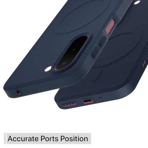 Image of Outlouders Back Cover for OnePlus N6x | Soft Matte Silicone | Slim Fit | Magnetic-Safe Logo Design (Magnetic-Safe Not Compatible) | Shockproof | Camera Protection Bumper Case (Blue)