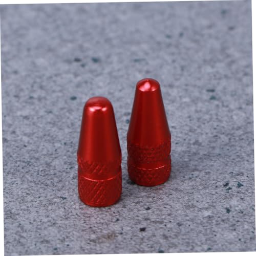 6 Pcs Tapones de Válvula para Bicicleta Rojos miniatura 5