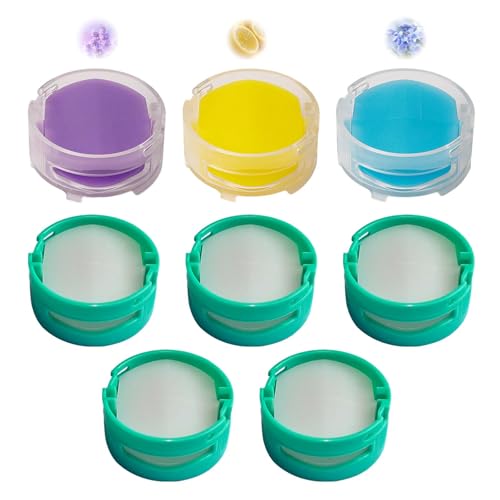 8pcs Odor-Neutralizer Replacement Cartridges Compatible with Shark AZ3000 HZ3000 AZ3002 HZ3002 IZ862H IZ562H ZD550 Stratos Upright Vacuum Part# 1541FC3000 Original and floral flavors