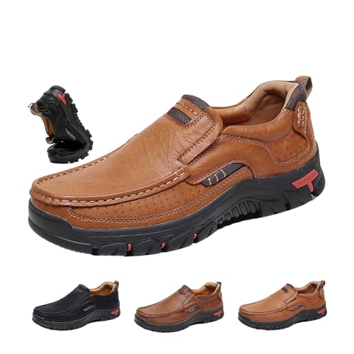 Mocasines de cuero para hombre cómodos y antideslizantes para el día a día