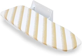 Tabla de Planchar Plegable a Pared giratoria 180 Grados, Acero y Madera, Color Blanco. Diseñado para: Ahorrar Espacio y facilitar el Planchado.