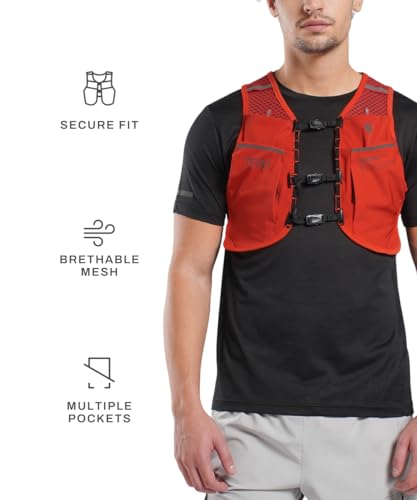 Image of TEGO Pacer Lite Running Hydration Vest | Lightweight Minimalist Running Vest | Compatible with 200 ml / 250 ml / 500 ml Soft Flasks | Reflective | for Running & Training