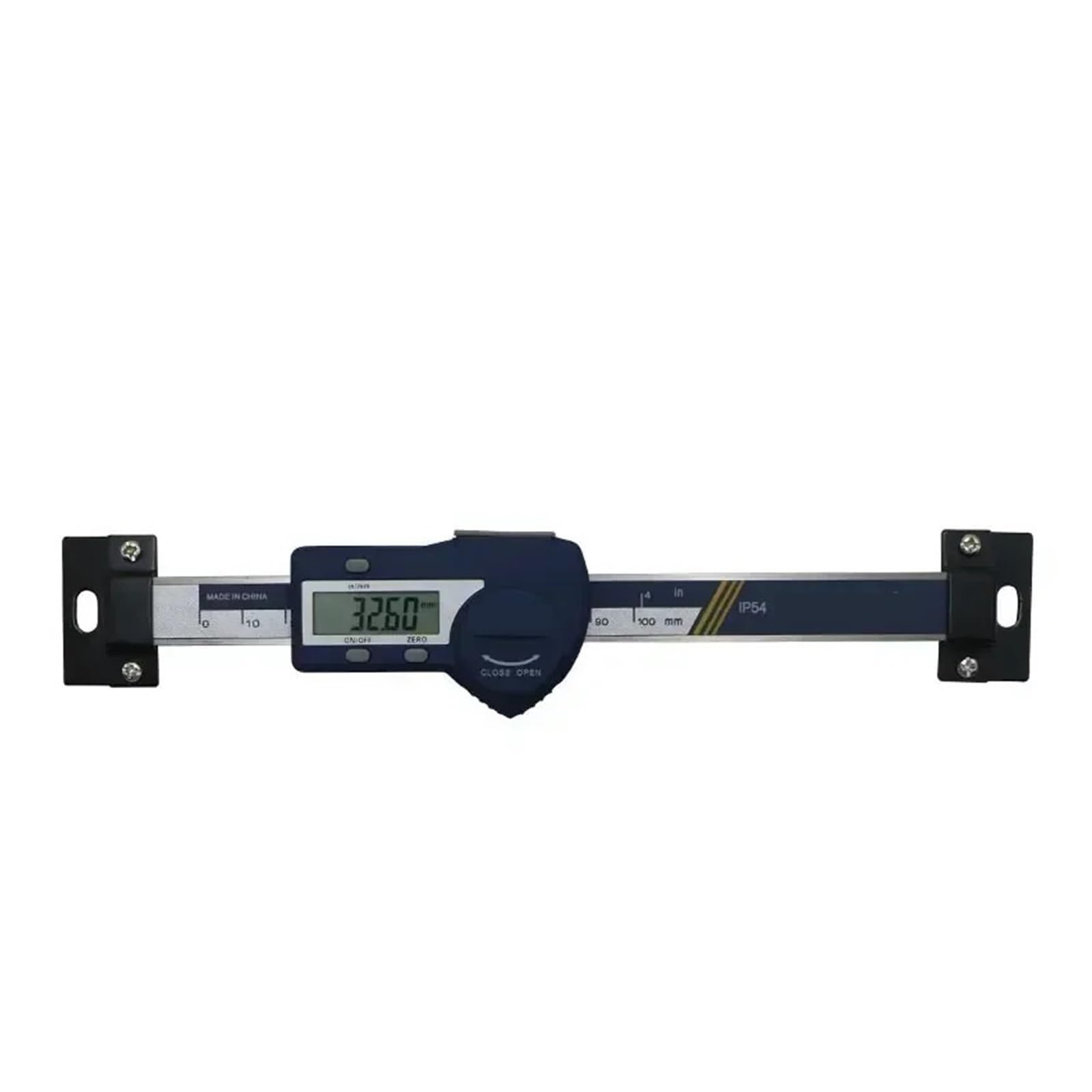 DUOCAI Digital Readout Kit 0-100/150/200/300mm Horizontal Type Digital Stainless Steel Linear Scale Ruler Instrument Linear Horizontal Scale Ruler Tools(0-200mm)