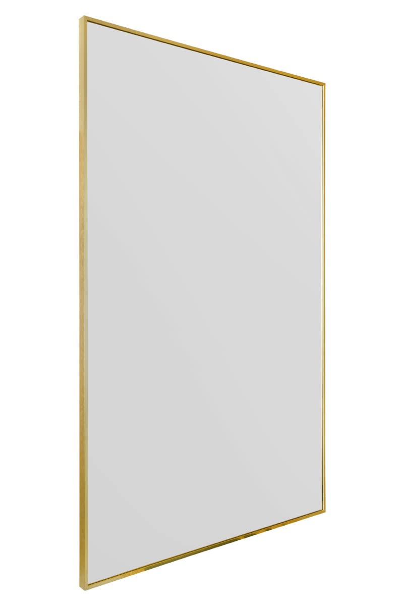 Mirroroutlet 174 X 110Cm The Artus - Gold Modern Aluminium Edged Wall Leaner Mirror 68" X 43" (174Cm X 110Cm) Silver Mirror Glass
