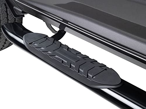Ionic 5" Black Steel Curved Nerf Bars Compatible With 2015-2018 Ford F150 / 2017-2018 Super Duty Super Crew Cab #TOP4