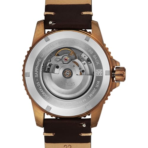 Image of Xylys Mariana with Analog Automatic Brown Dial Brown Leather Strap Watch for Men - 40064KL03E