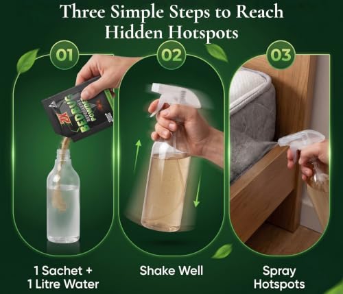 Image of Amish 2X Bedbug Repellent Powder Pack of 8 | Fast-Acting Formula for Mattress, Sofa & Furniture | Long-Lasting Protection Against Hidden Infestations | Home Pest Control