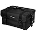 SHANY Makeup Artist Soft Rolling Trolley Cosmetics Case Make up Travel Bag With Beauty Organizer Drawer Bins, TSA Mesh Bag Organizers - Jet Black