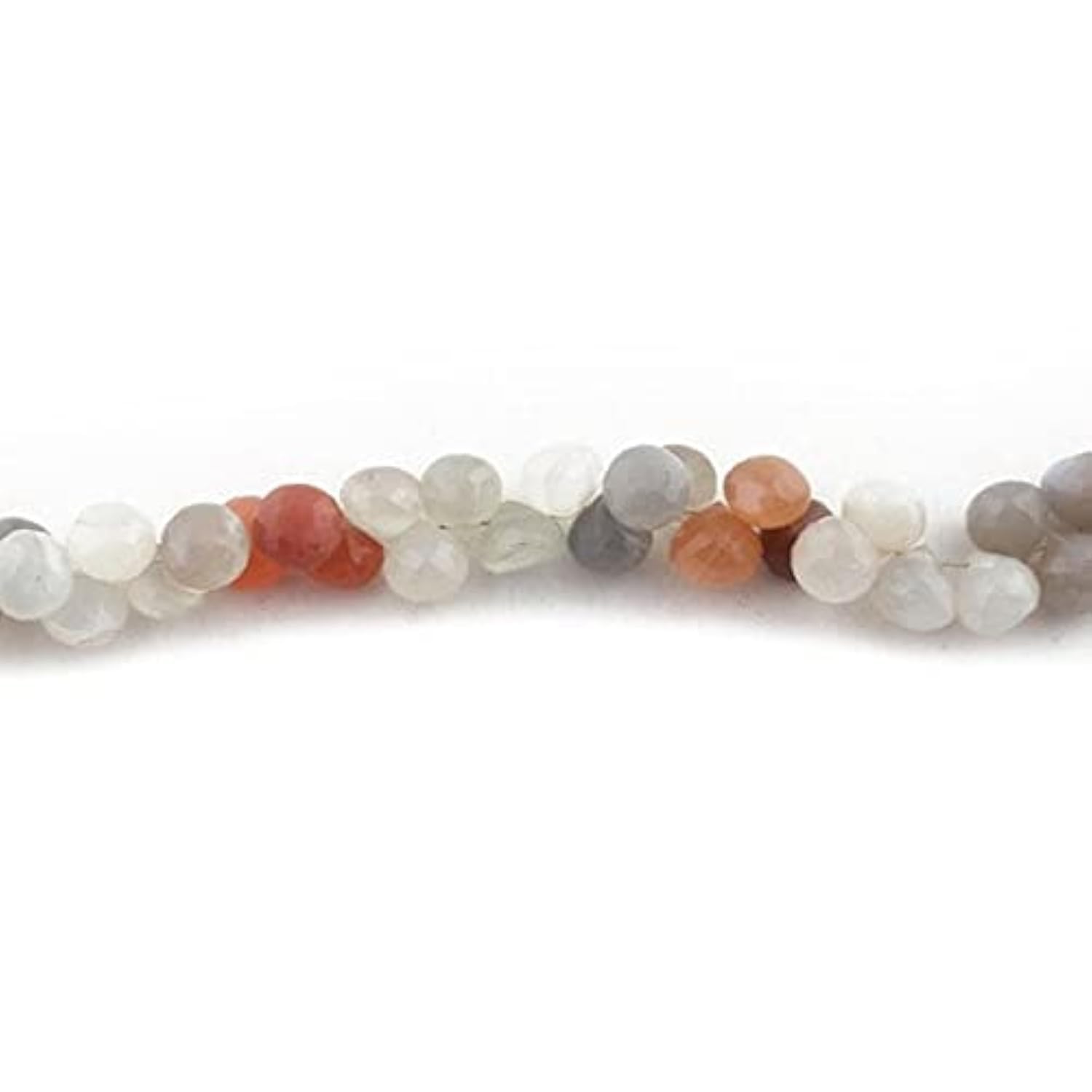 Multi Moonstone Faceted Briolettes en fil de 9'' pour un bijou protecteur unique