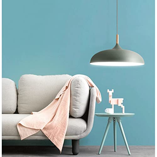 Lámpara colgante moderna de aluminio y madera con acabado premium y cable ajustable 3