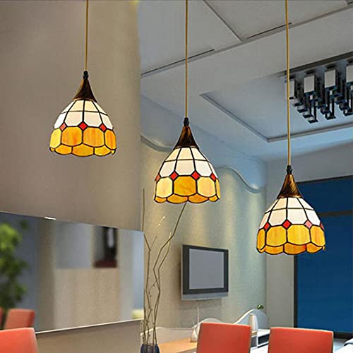 Suspension luminaire Tiffany rectangulaire table à manger vintage réglable