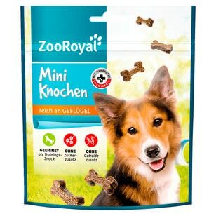 ZooRoyal Hundeleckerli Miniknochen reich an Geflügel, 8er Pack (8 x 100g)