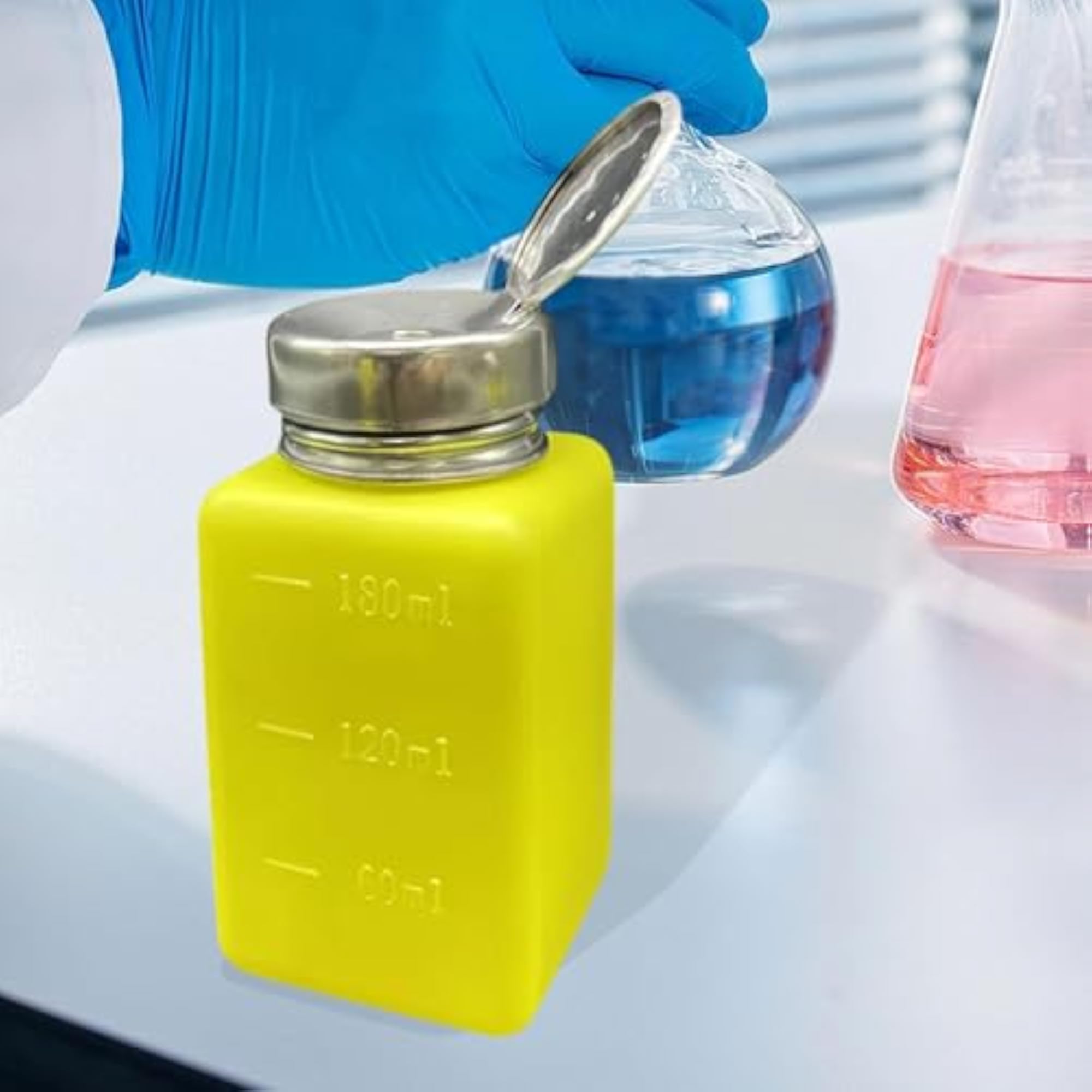 2x Push Down Liquid Dispenser Cosmetic Container for Nail Polish