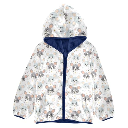 Cute Mouse Boys Fleece Coat,Children's Zip-Up Hoodie Jacket,Baby Warm Fashion Outerwear 3-10T,A113432